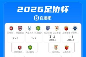 足协杯1/4对阵:泰山vs海港 英博vs申花 玉昆vs铜梁龙 兰州vs国安