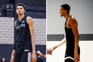 确实在增肌!ESPN晒菜鸟赛季的文班与其现今对比:这是个过程